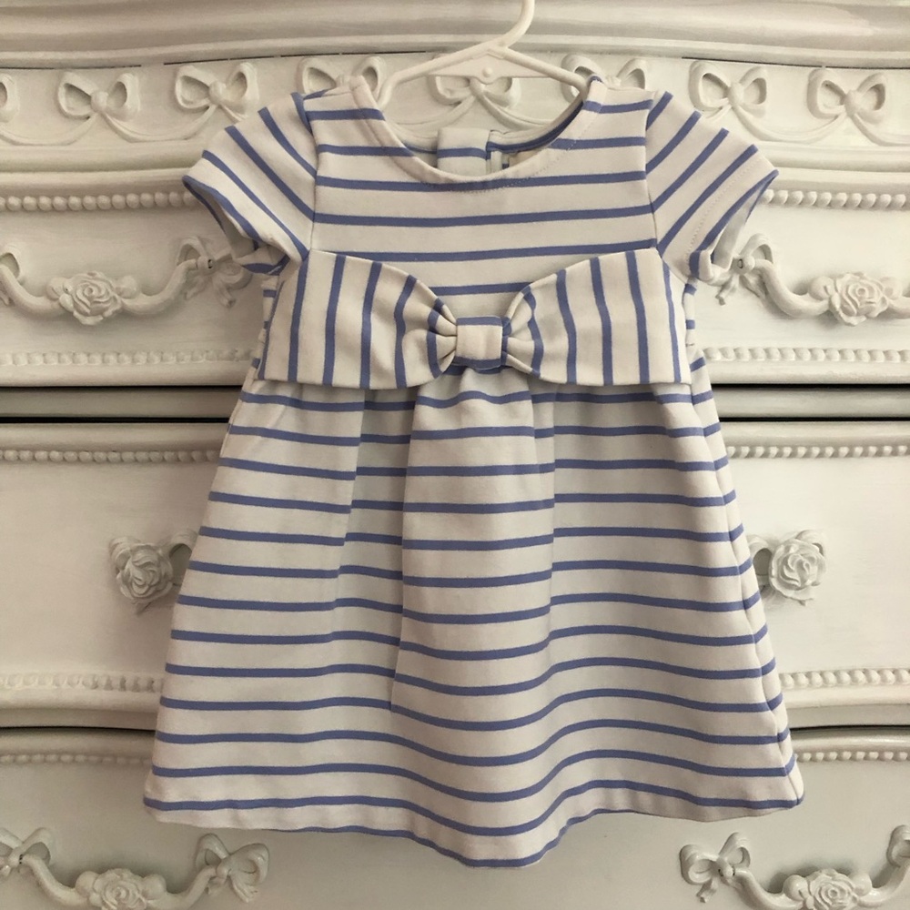 Designer Kate Spade SKIRT THE RULES big bow dress size 12 months